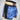 Short kickboxing Top Ten Power Ink bleu or – sublimation thermique, stretch 4 directions, coin bleu compétition